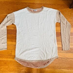 Smartwool Cream and Tan Long Sleeve Sweater